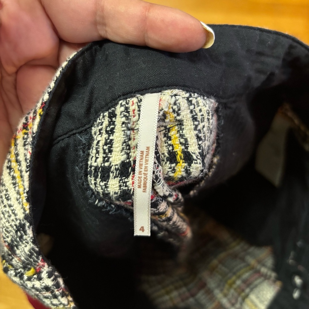 Free People Good Vibes Preppy Plaid Academia Career Quiet Luxury Trouser Pants 4 - Picture 7 of 7